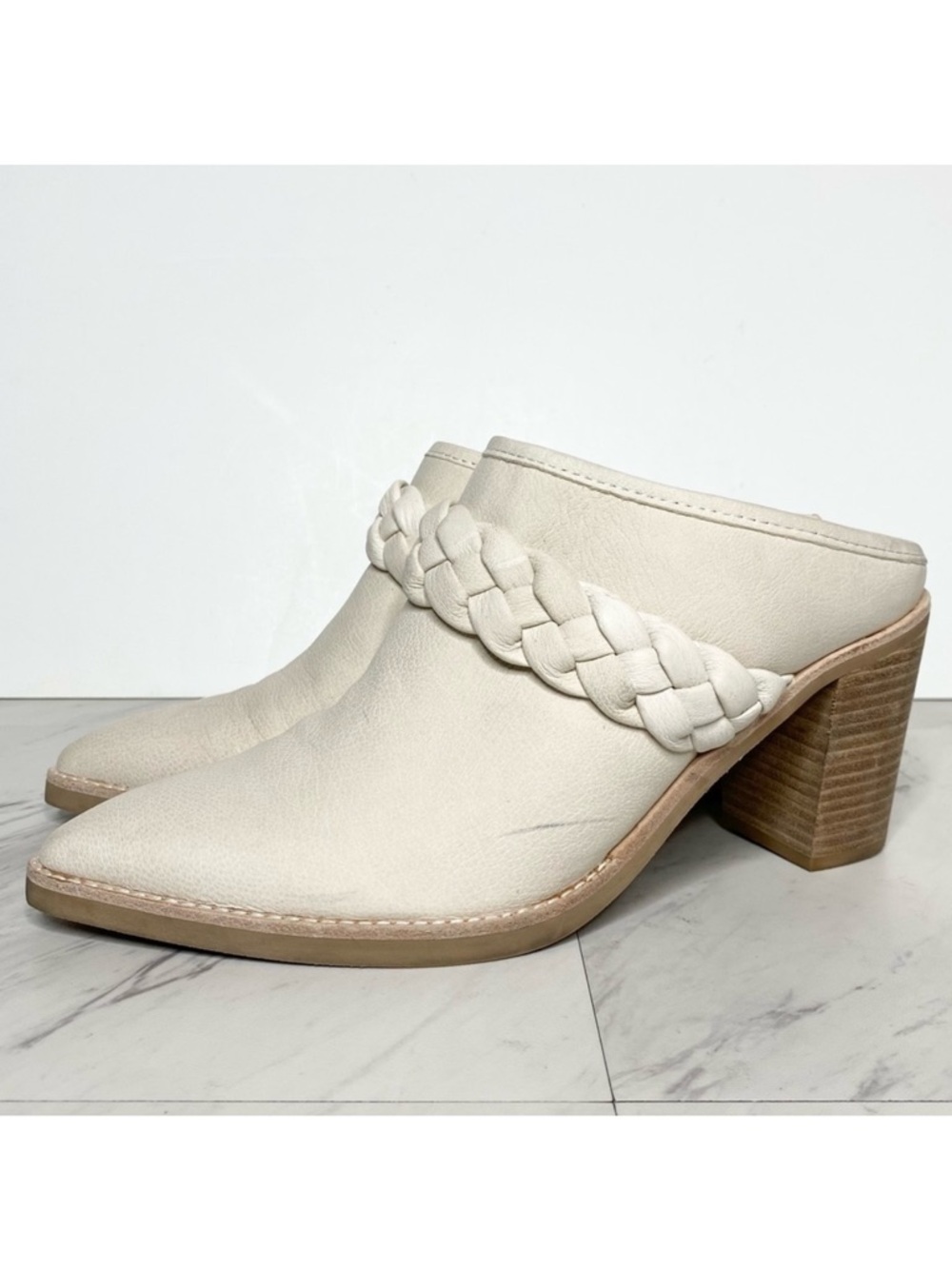 Dolce Vita Serla Ivory Nubuck Mule 8 1/2